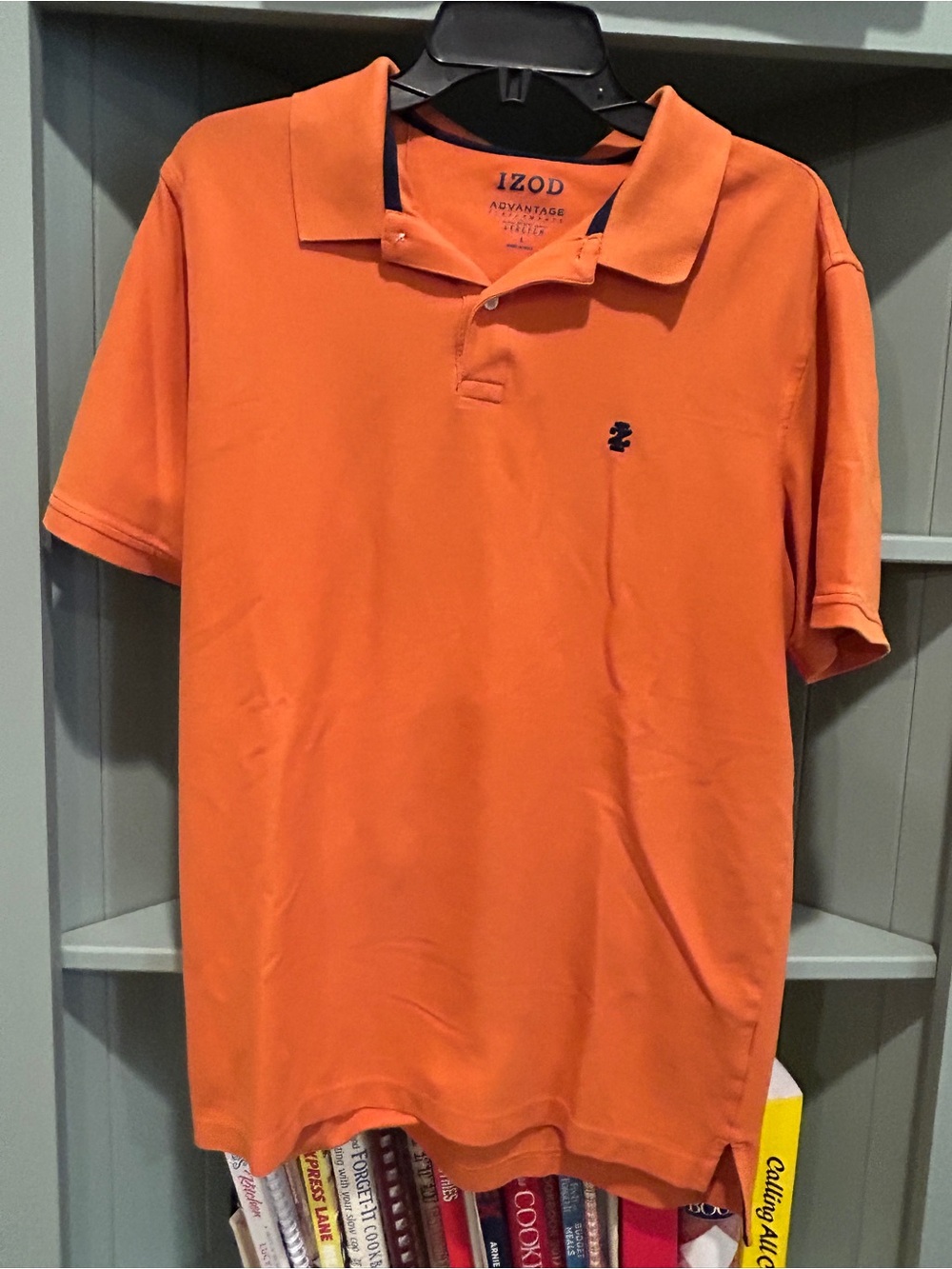 Izod Orange Short-Sleeve Polo with Contrast Logo